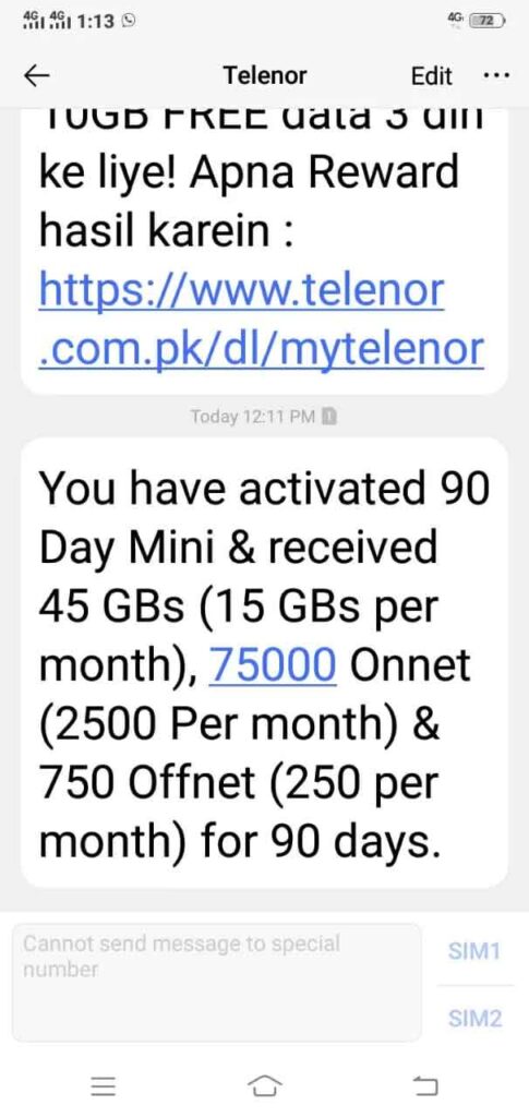 How to Activate Telenor 90 Days Offer