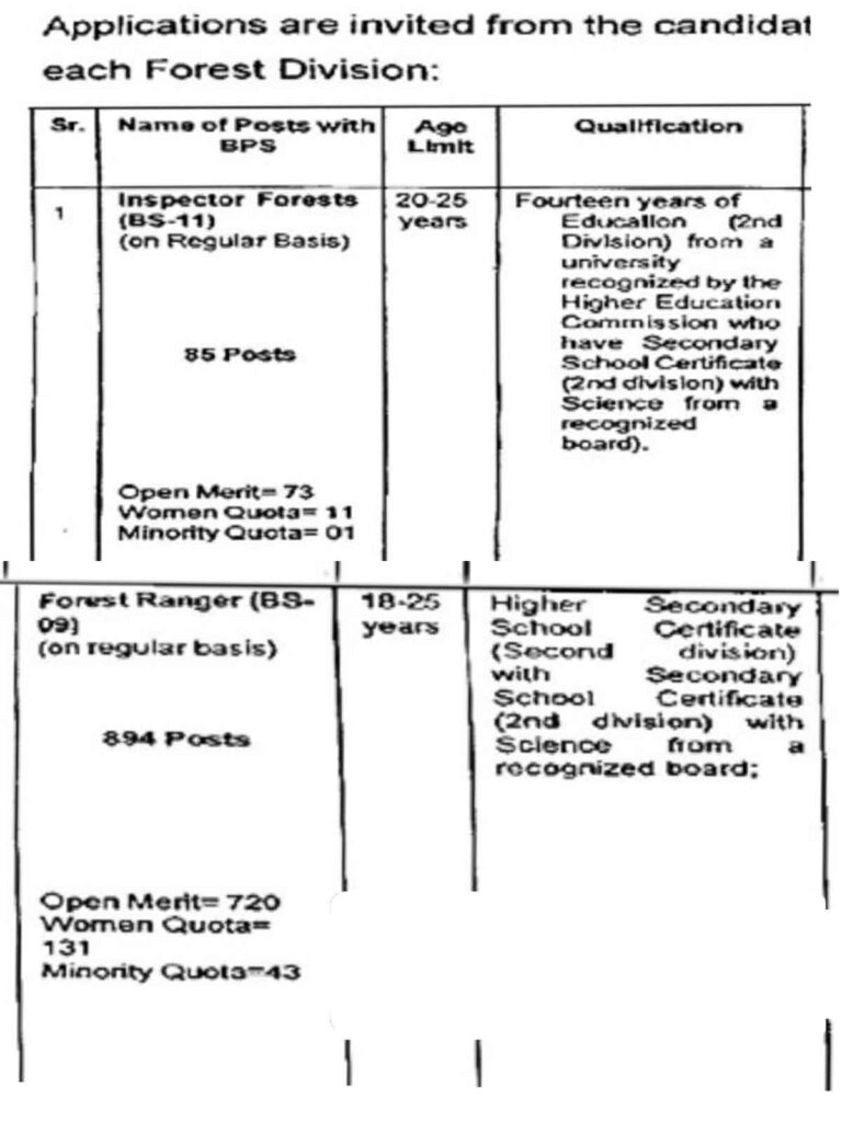 979 Jobs Announced in Punjab Forest Department